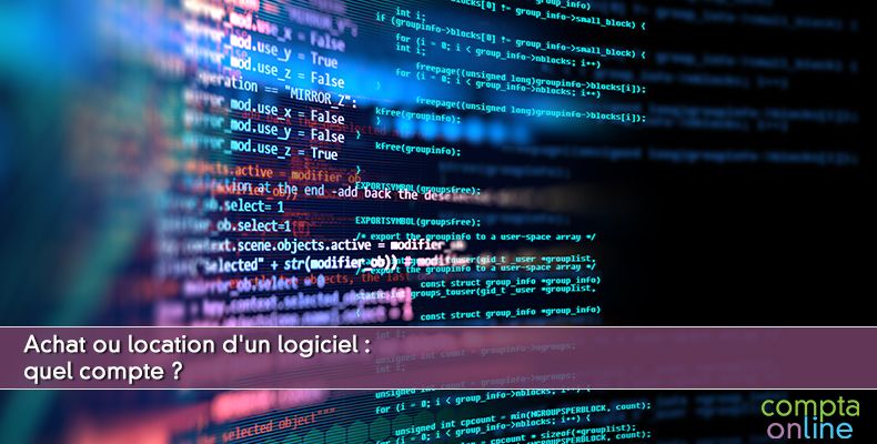 Comptabilisation logiciel