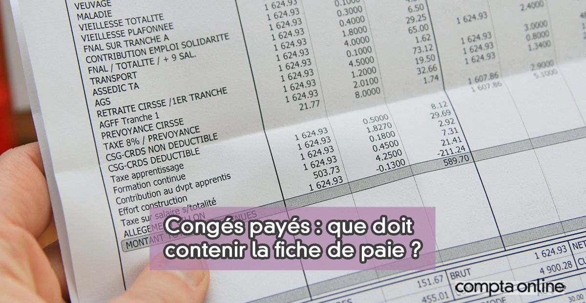 Erreur Conges Payes Fiche De Paie