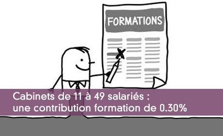 Cabinets de 11  49 salaris : une contribution formation de 0.30%