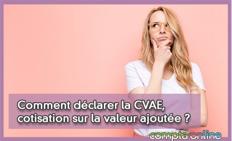 Comment dclarer la CVAE, cotisation sur la valeur ajoute ?