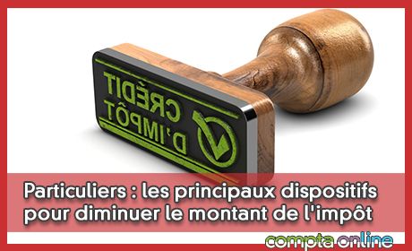 Particuliers : les principaux dispositifs pour diminuer le montant de l'impt