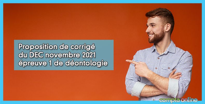 Corrigé du DEC novembre 2021
