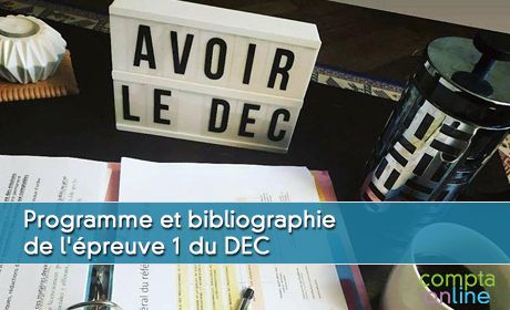 Programme et bibliographie de l'preuve 1 du DEC