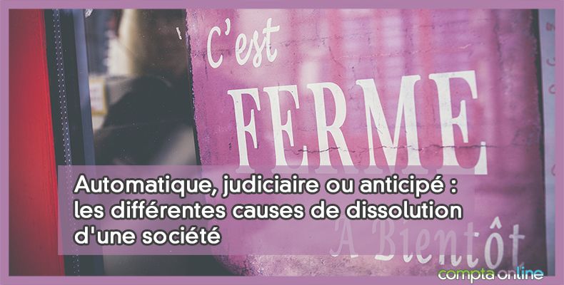 Dissolution d'une société