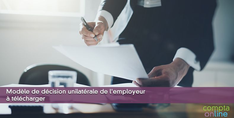 Modèle de décision unilatérale de l'employeur à télécharger