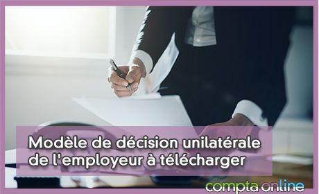 Modle de dcision unilatrale de l'employeur tlcharger