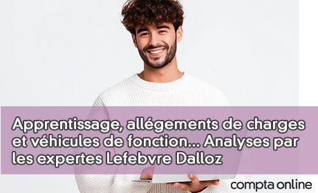 Apprentissage, allgements de charges et vhicules de fonction... Analyses par les expertes Lefebvre Dalloz