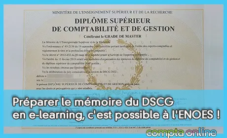 Prparer le mmoire du DSCG en e-learning, c'est possible  l'ENOES !