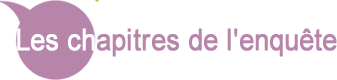 Les chapitres de l'enquête