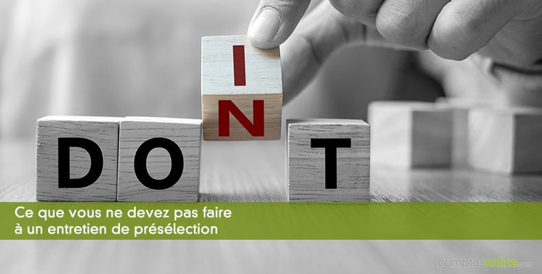 Entretien de présélection