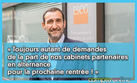 Gilles Samama : « Toujours autant de demandes de la part de nos cabinets partenaires en alternance pour la prochaine rentrée ! »