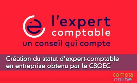 Cration du statut d'expert-comptable en entreprise obtenu par le CSOEC
