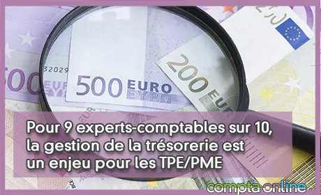 Pour 9 experts-comptables sur 10, la gestion de la trésorerie est un enjeu pour les TPE/PME