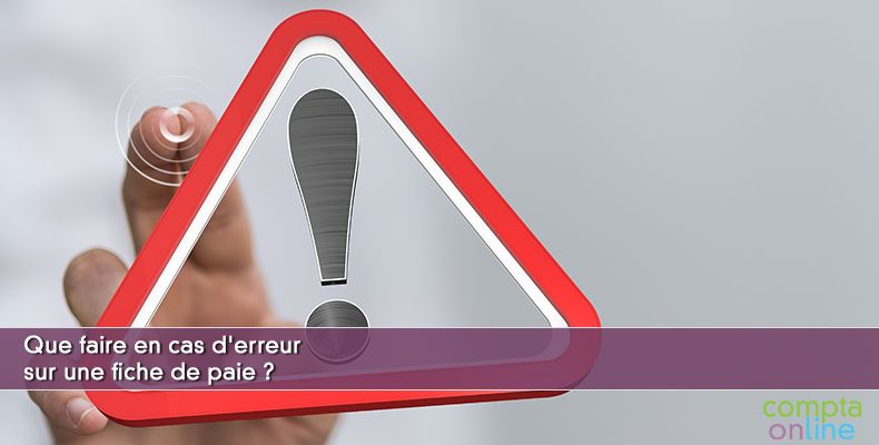 Erreur sur une fiche de paie