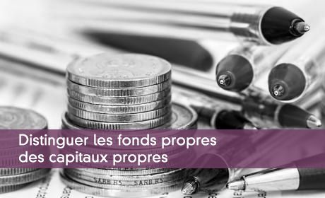 Distinguer les fonds propres des capitaux propres