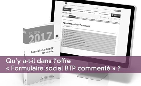 Qu'y a-t-il dans l'offre « Formulaire social BTP commenté » ?