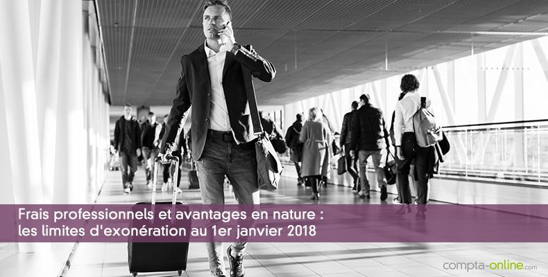 Frais professionnels et avantages en nature : les limites d'exonération au 1er janvier 2018
