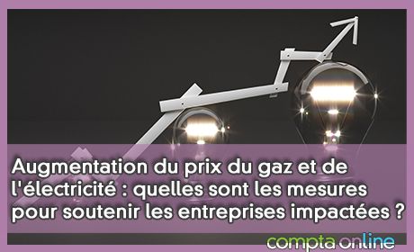 Augmentation du prix du gaz et de l'lectricit  : quelles sont les mesures pour soutenir les entreprises impactes ?