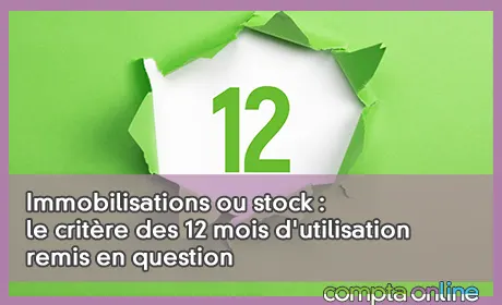 Immobilisations ou stock : le critère des 12 mois d'utilisation remis en question