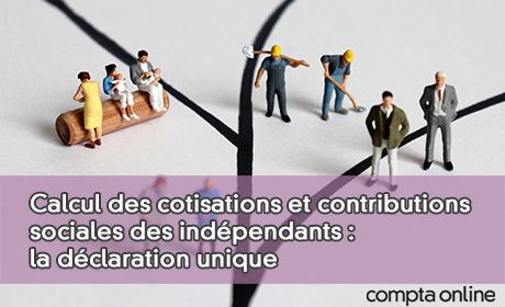 Calcul des cotisations et contributions sociales des indpendants : la dclaration unique