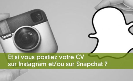 Il est possible de chercher un emploi sur Instagram et Snapchat