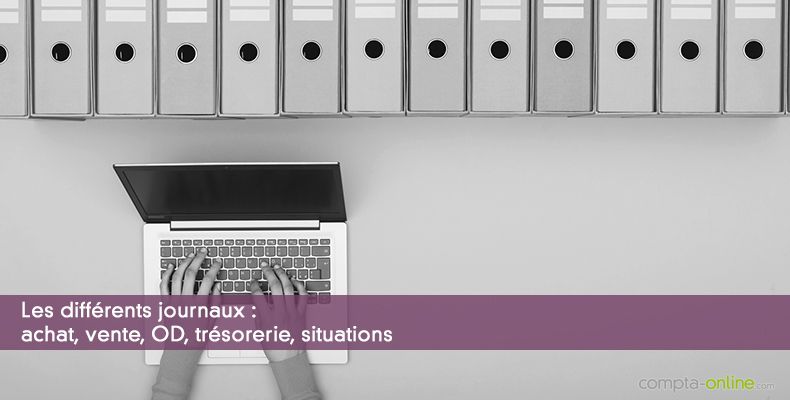 Les différents journaux : achat, vente, OD, trésorerie, situations
