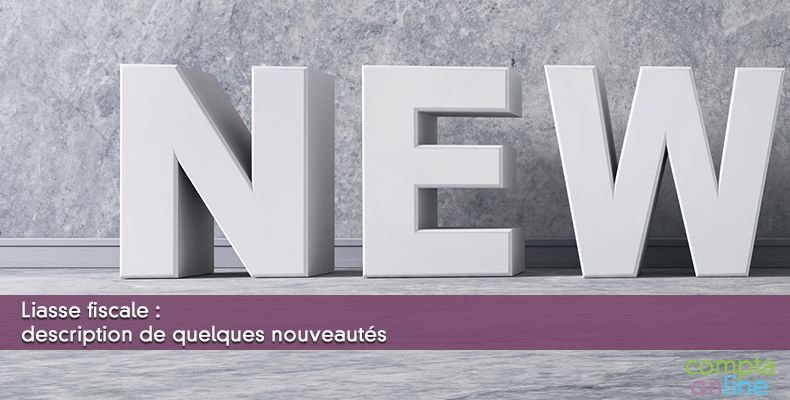 Liasse fiscale : description de quelques nouveautés