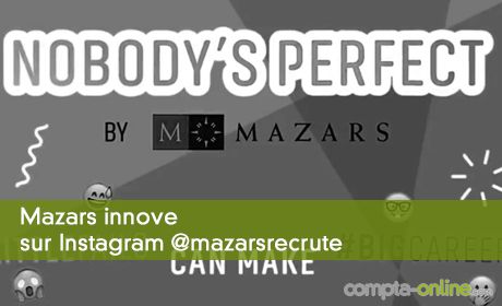 Mazars innove sur Instagram @mazarsrecrute