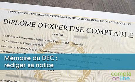 Mémoire du DEC : rédiger sa notice