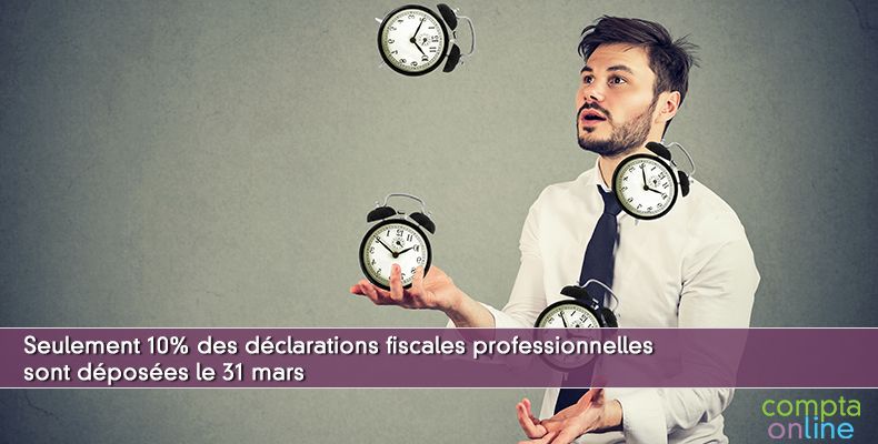 Seulement 10% des dclarations fiscales professionnelles sont dposes le 31 mars