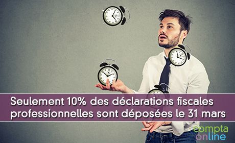 Seulement 10% des dclarations fiscales professionnelles sont dposes le 31 mars