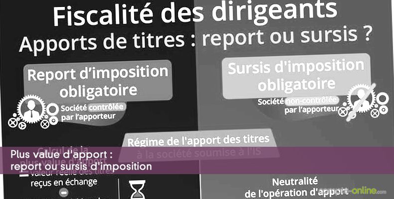 différence report d'imposition sursis
