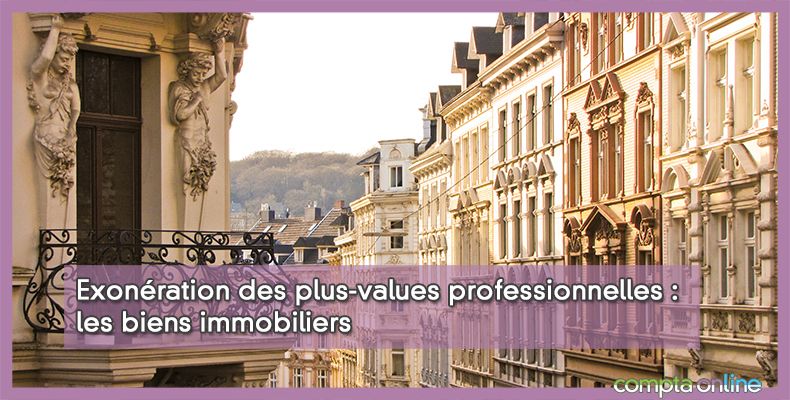 Exonération des plus-values professionnelles : les biens immobiliers