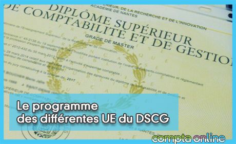 Le programme des diffrentes UE du DSCG