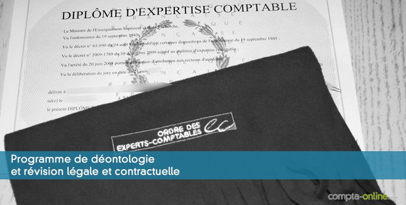 Programme de déontologie et révision légale et contractuelle