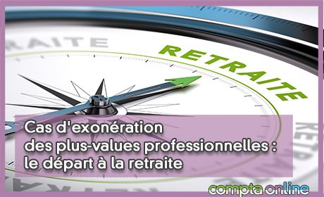 Cas d'exonration des plus-values professionnelles : le dpart  la retraite