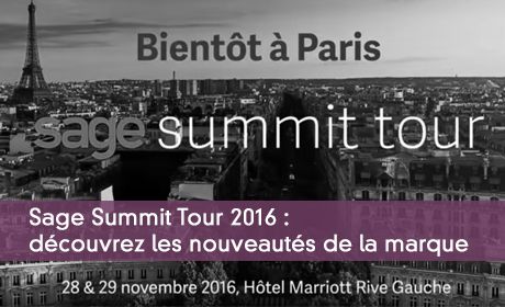 Sage Summit Tour 2016 : découvrez les nouveautés de la marque