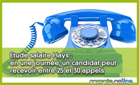 Etude salaire Hays : en une journe, un candidat peut recevoir entre 25 et 30 appels