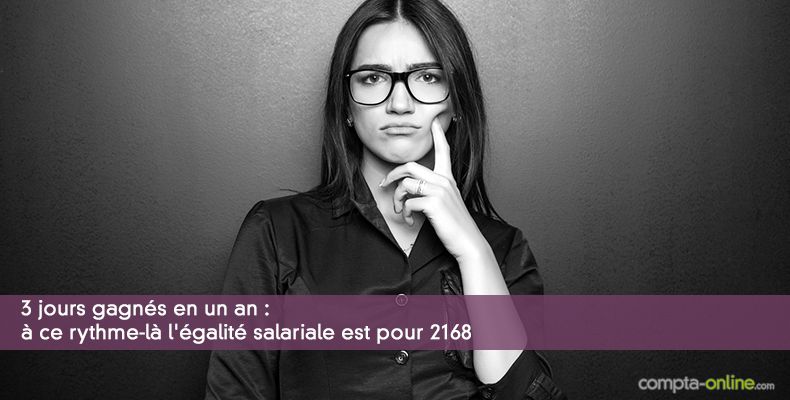 3 jours gagns en un an :  ce rythme-l l'galit salariale est pour 2168