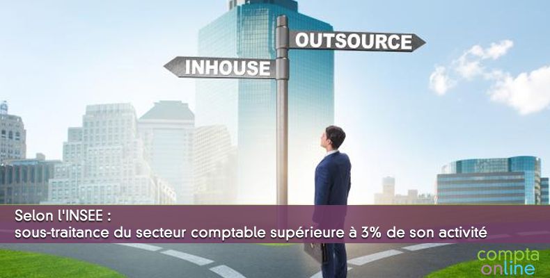 Selon l'INSEE : sous-traitance du secteur comptable supérieure à 3% de son activité