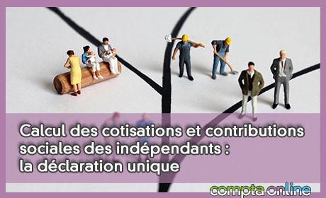 Calcul des cotisations et contributions sociales des indpendants : la dclaration unique