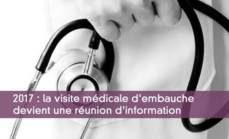 Visite médicale d'embauche